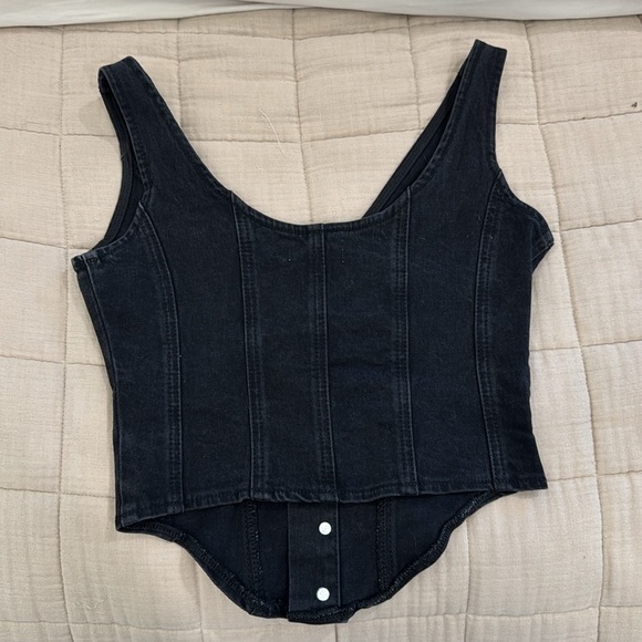 Meshki Denim Corset Top - Picture 2 of 8